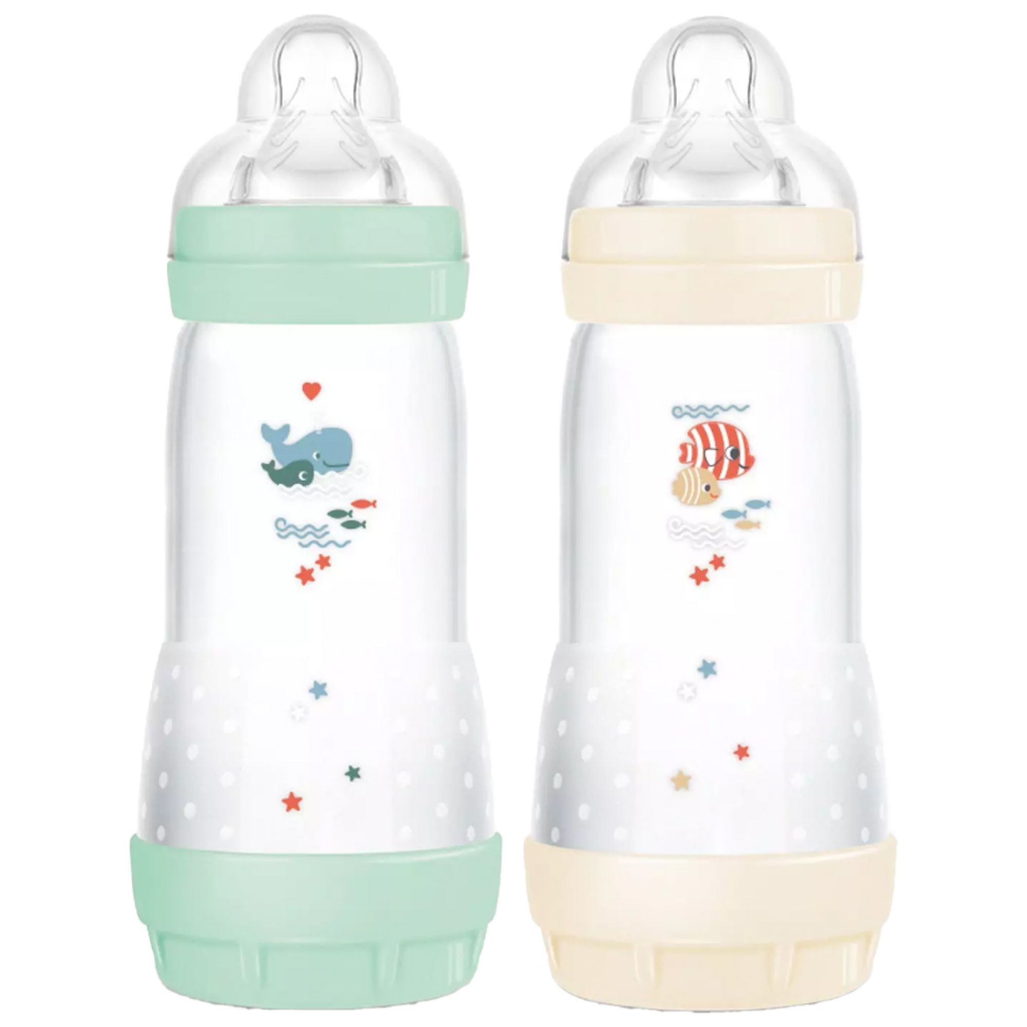 MAM 2 Babyflaschen Easy Start 4 Monate und Mehr Rate 3 (Farbe : Minze/Baumwolle) 14,4x7,4x20,8 cm