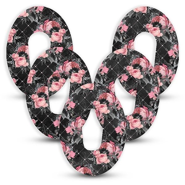 Diasticker® Dexcom G6 Fixiertapes "Black Floral"