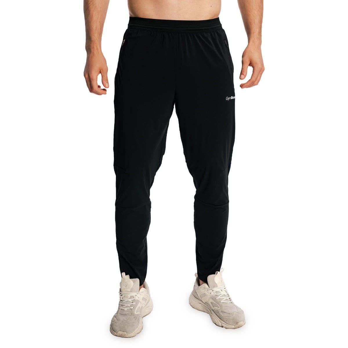 GymBeam Hose Herren slim mit Gummizug und Reißverschlusstaschen Pulse X Running schwarz 1 St