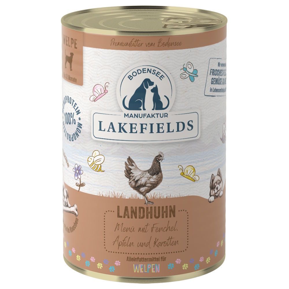 Lakefields - Landhuhn mit Fenchel, Äpfeln und Kartoffeln für Welpen 2400 g