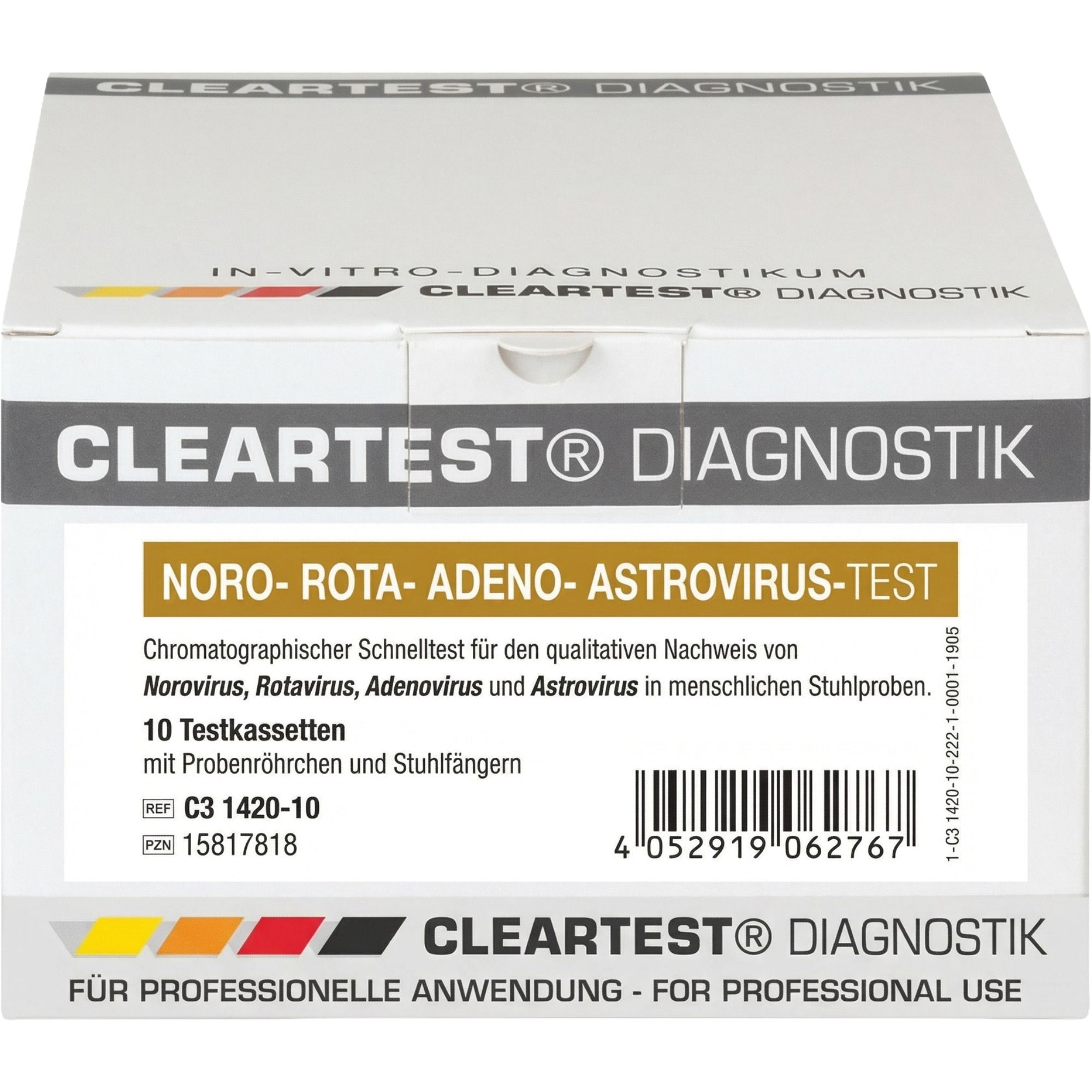 Cleartest Noro-Rota-Adena Astrovirus, 10 Teste