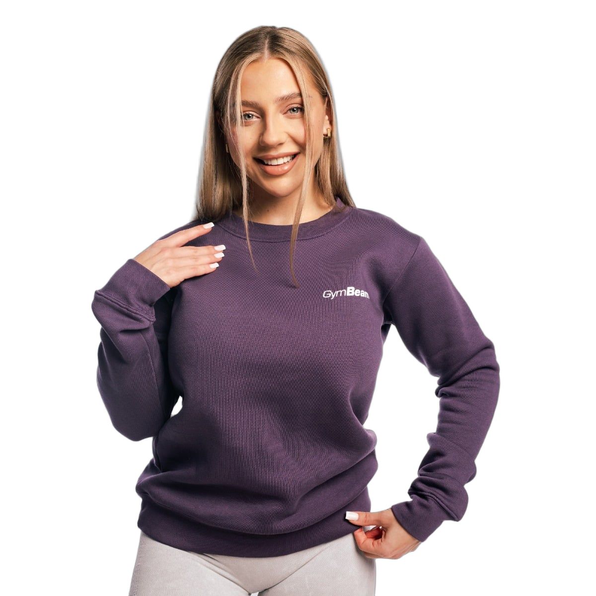 GymBeam Pullover Damen regular mit Rundhalsausschnitt in Obsidian 1 St