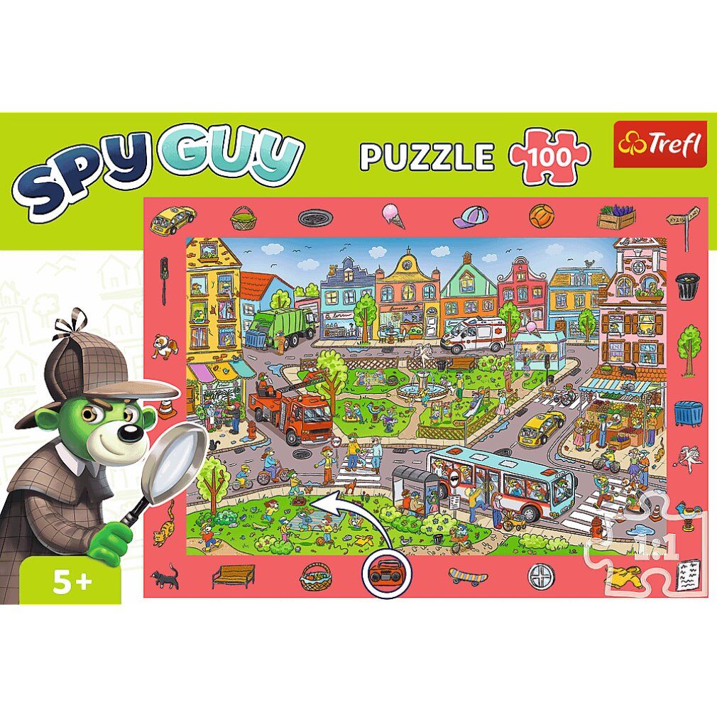 trefl Puzzle mit Bildsuche Spy Guy: The City 100 Teile