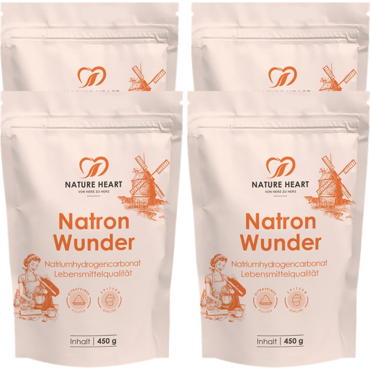 Nature Heart Natron Wunder 4x450 g Pulver