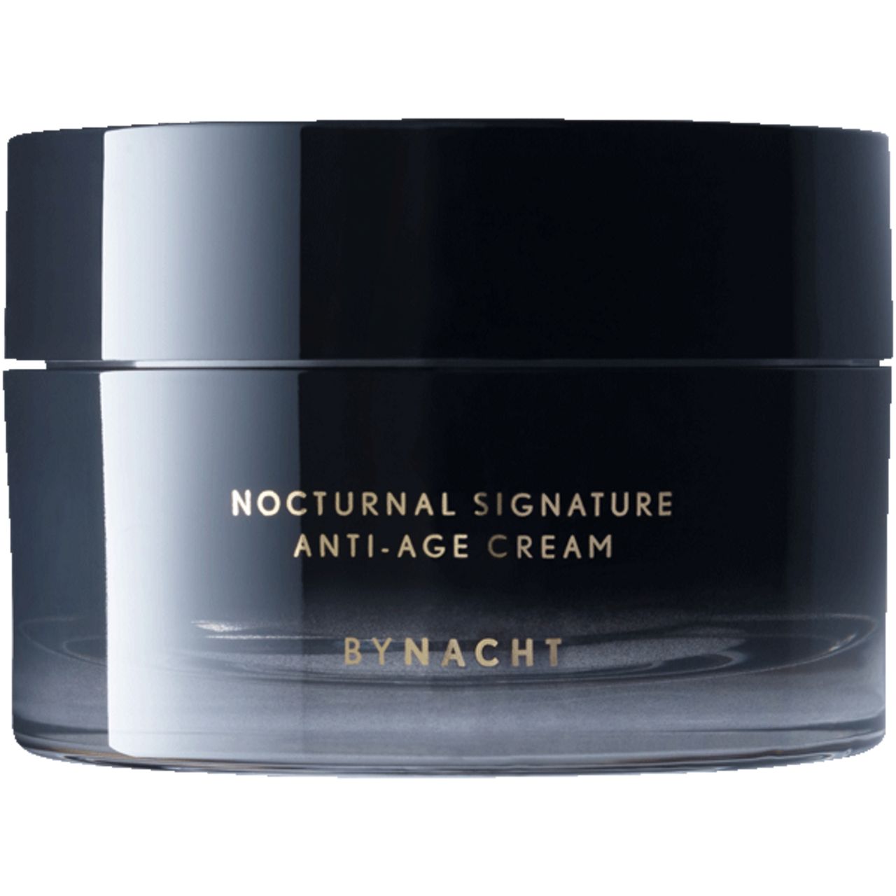 Creme-Tiegel. Aufschrift: Nocturnal Signature Anti-Age Cream, Bynacht.