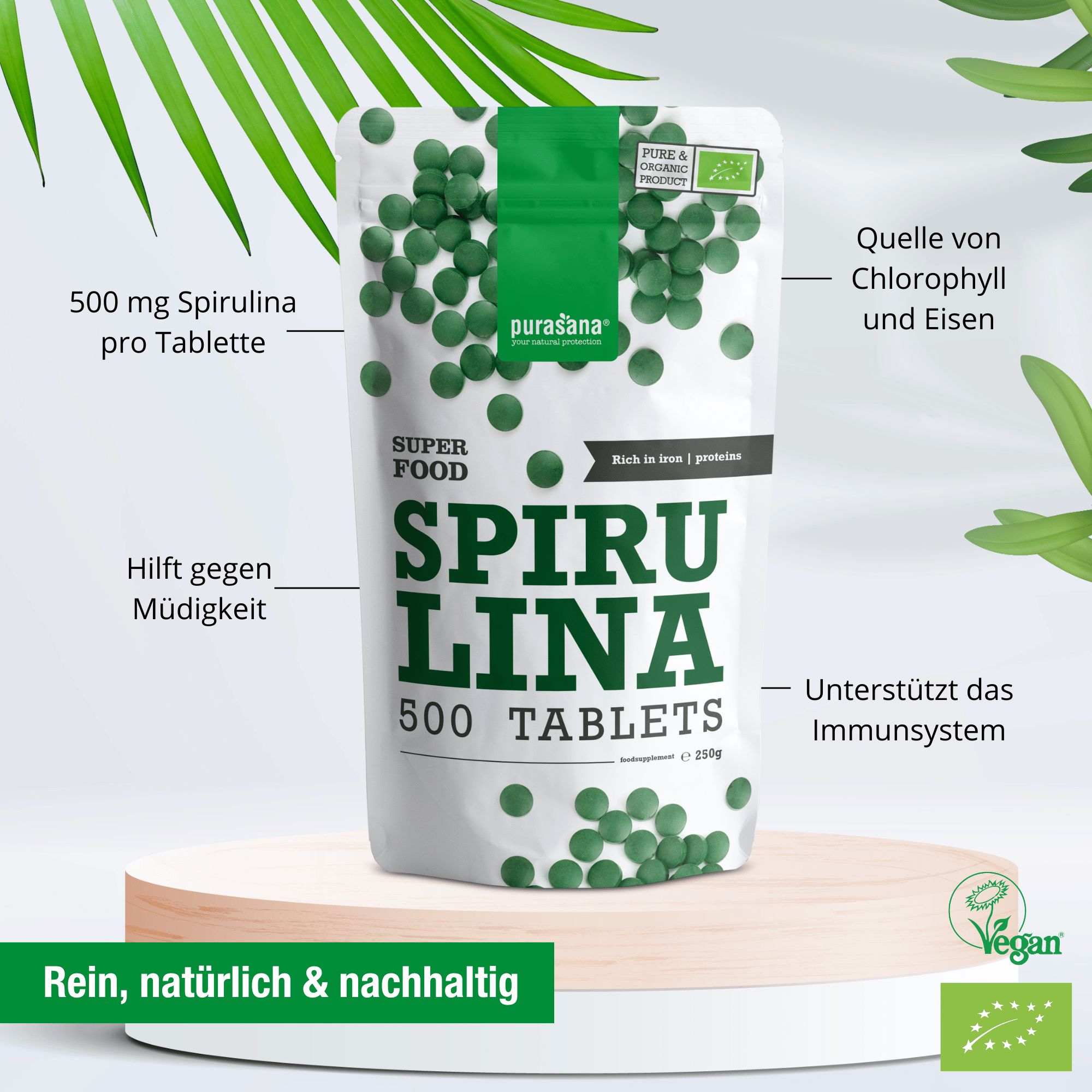 Purasana Spirulina Bio Tabletten