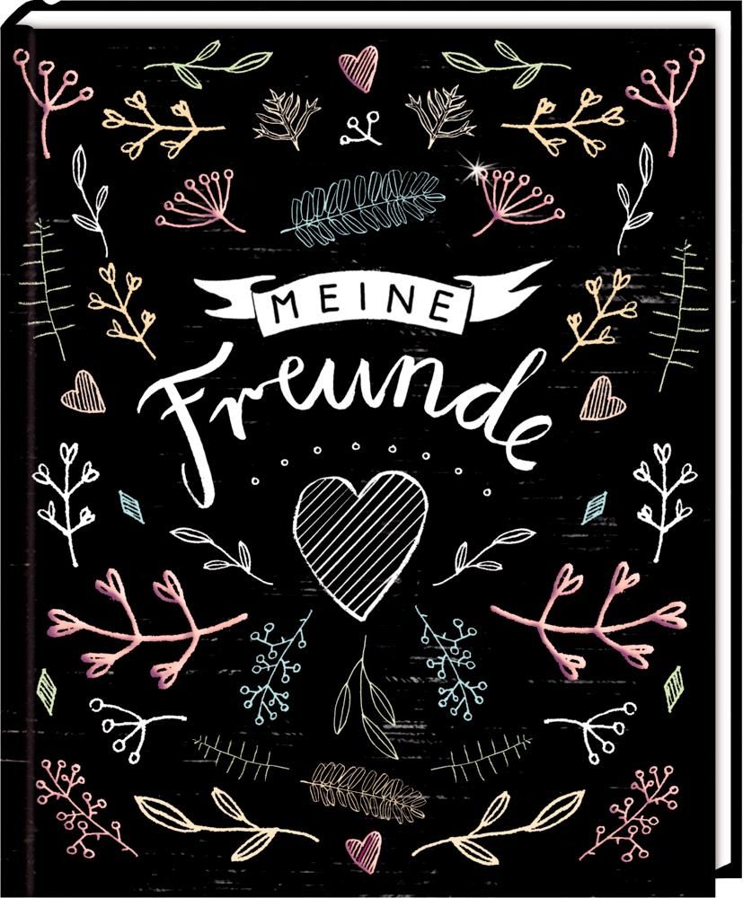 Freundebuch - Handlettering - Meine Freunde Handlettering, Einragbuchbuch 16,5 x 20 cm, Alben & G...