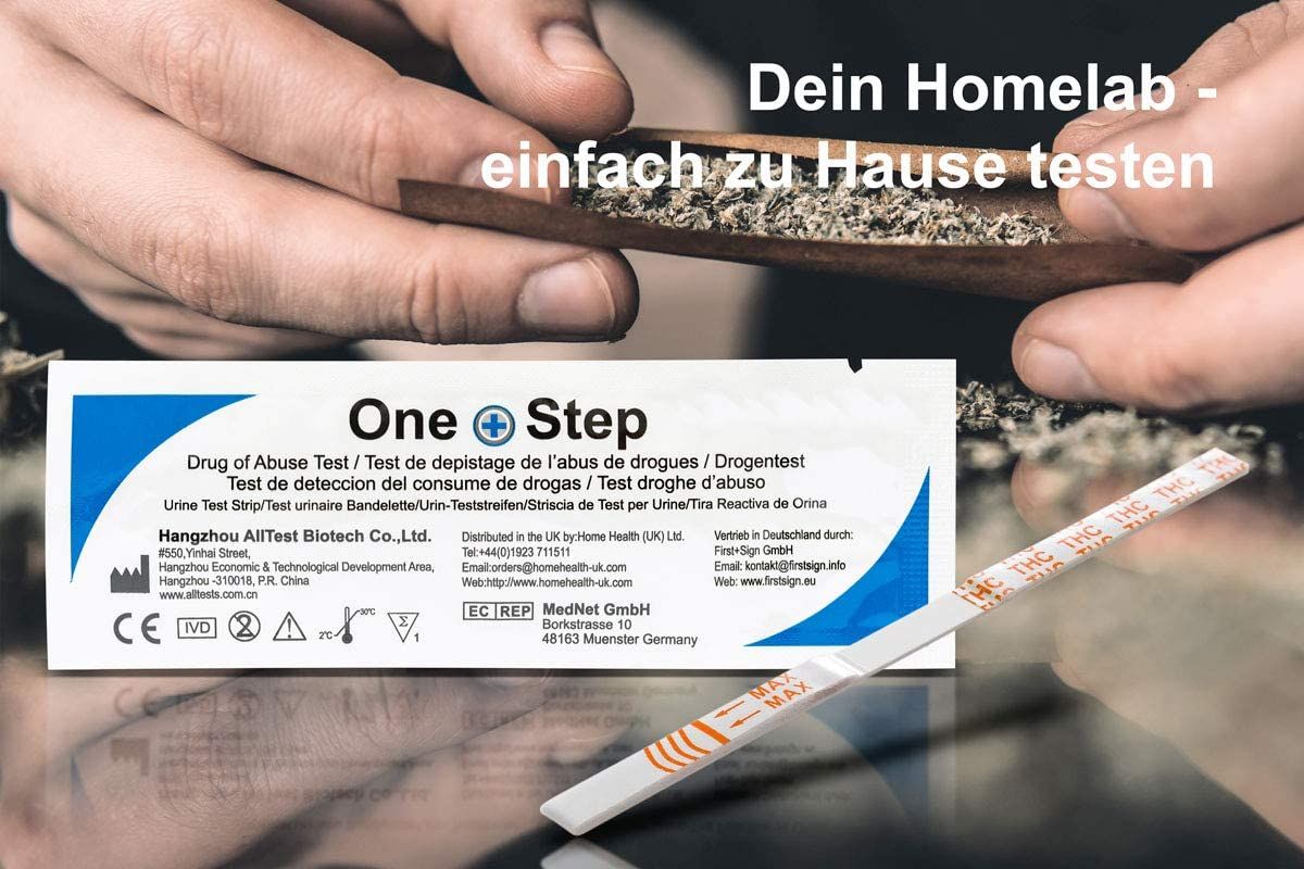 One+Step Drogentest für 7 Drogenarten - (COC/THC/OPI/AMP/MTD/BZO/MET) -  Schnelltest-Testkassette 5 St - SHOP APOTHEKE