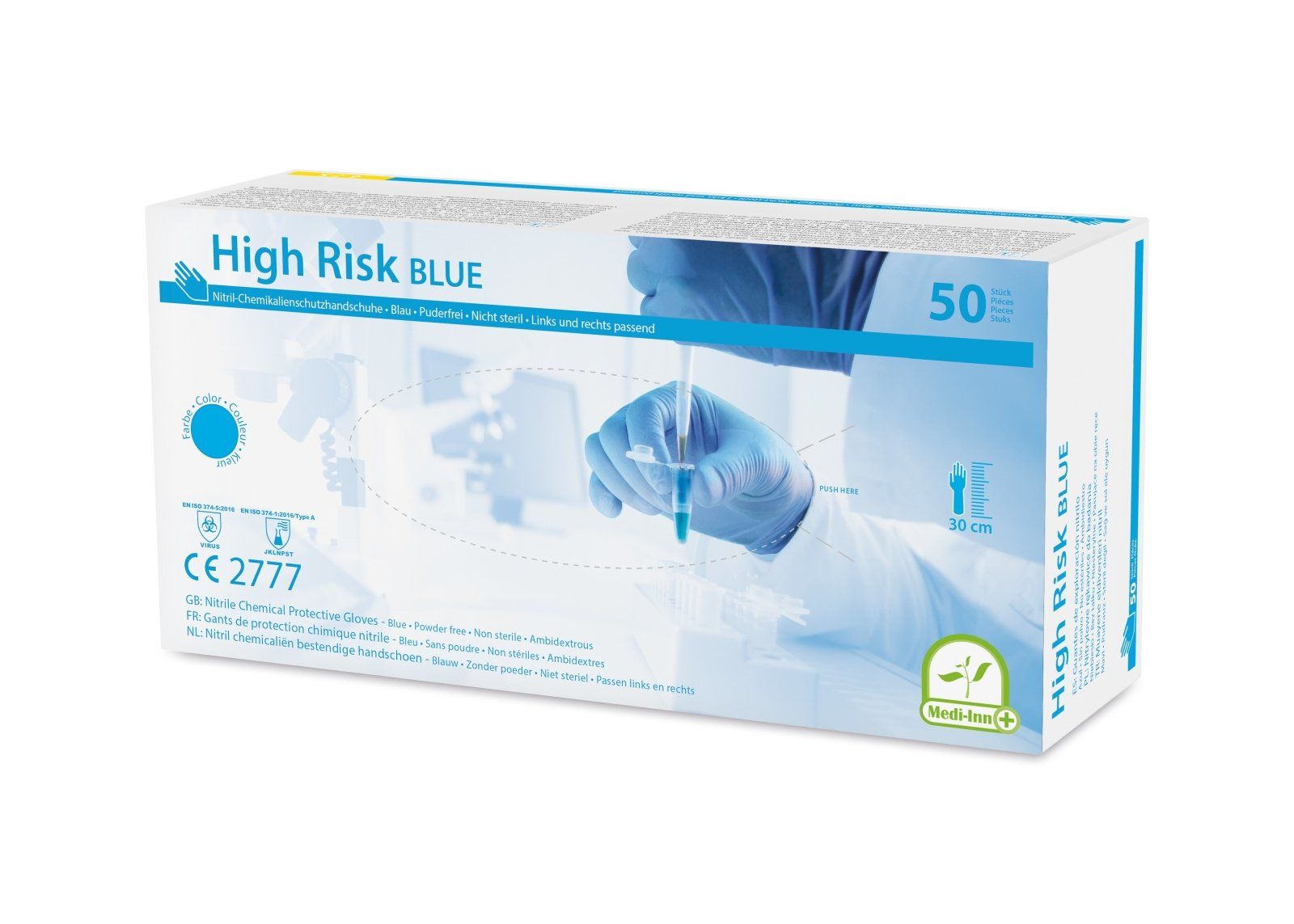 Medi-Inn Nitril High Risk blue Chemikalienschutzhandschuhe