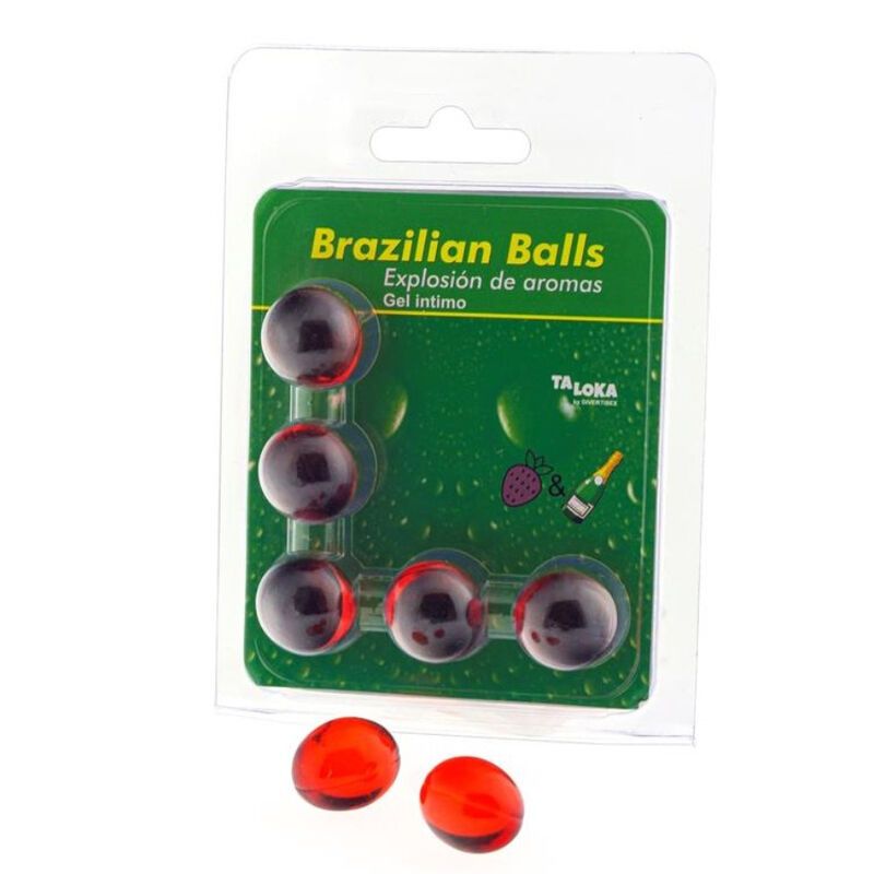 Taloka - Brasilianische Kugeln Erdbeere&Champagner 5 St