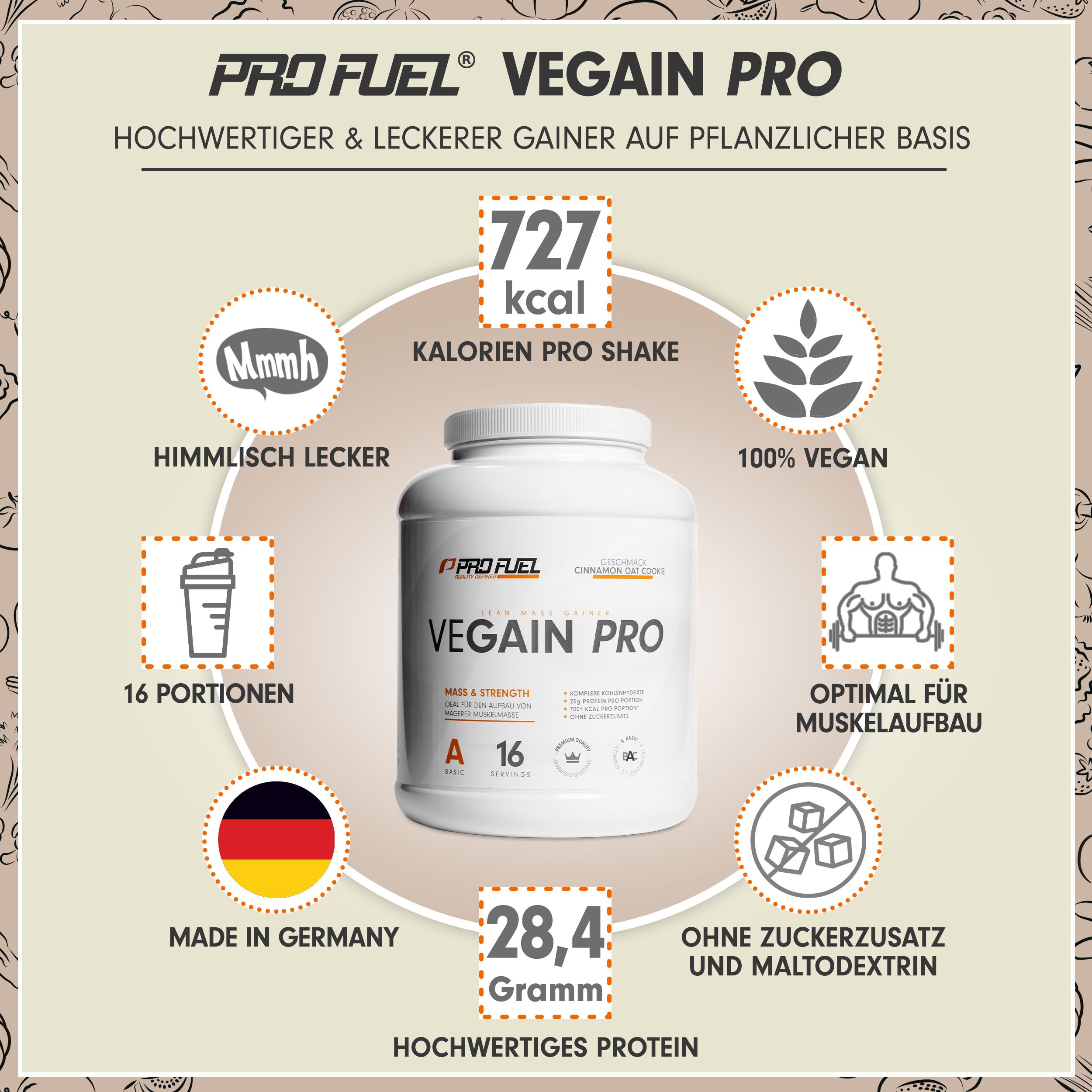 ProFuel - Vegain PRO Weight Gainer 2200 g Pulver