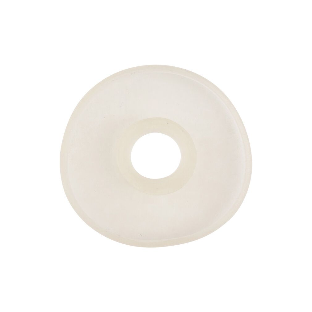 Weißliche Powermanschette mit zentraler Öffnung. Runde Form.