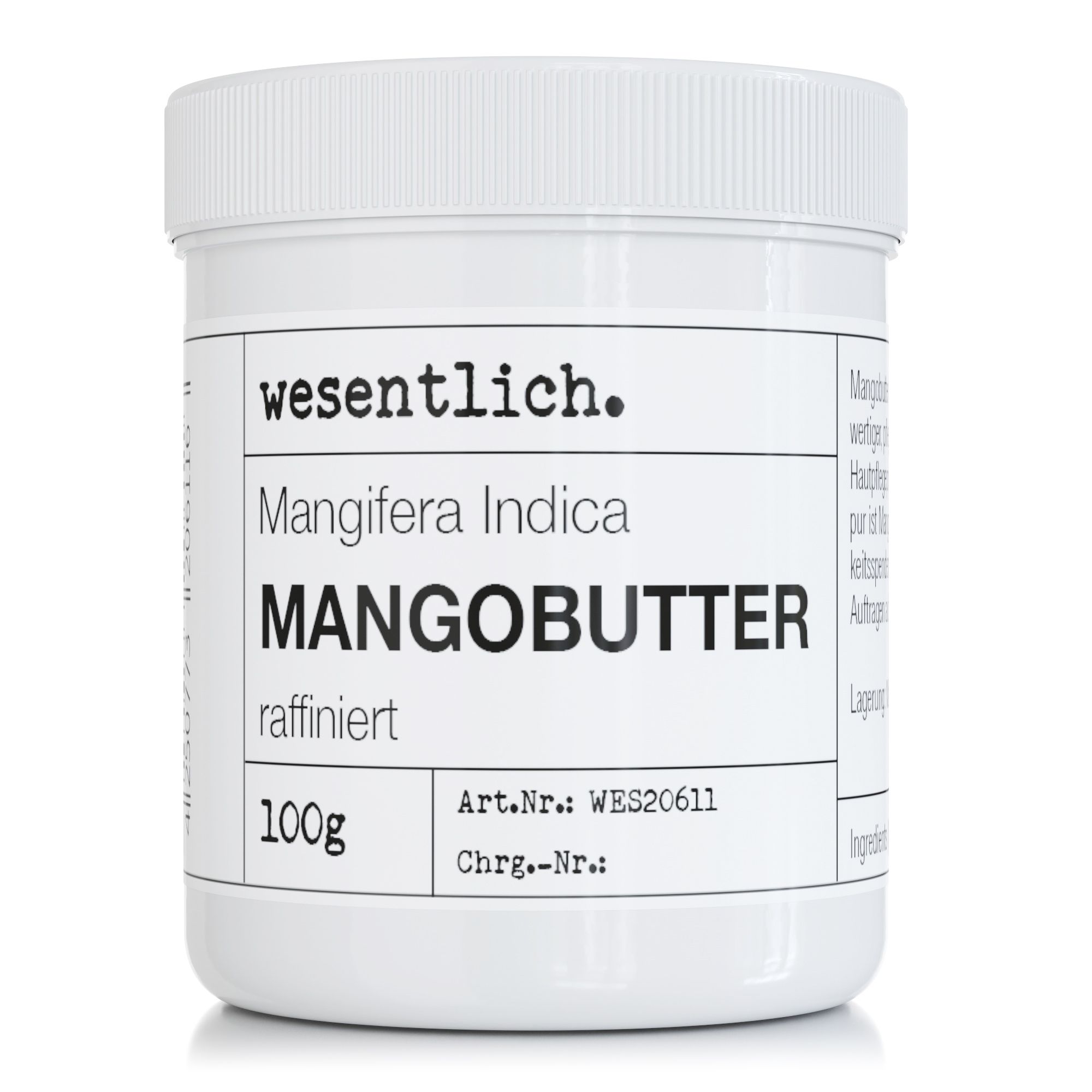 wesentlich. Mangobutter, raffiniert