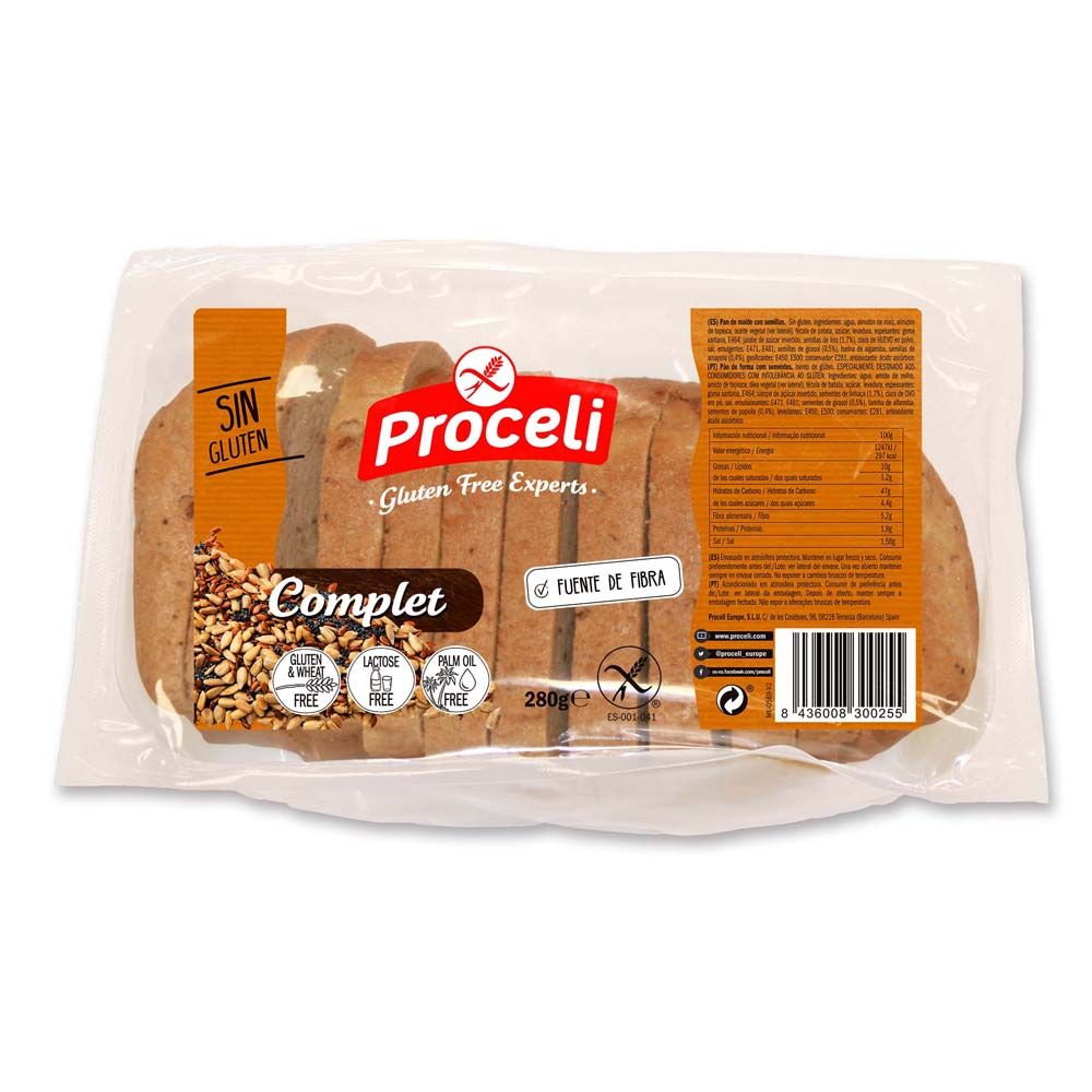 Proceli Complet Mehrkorn Toastbrot glutenfrei 280 g - Shop Apotheke