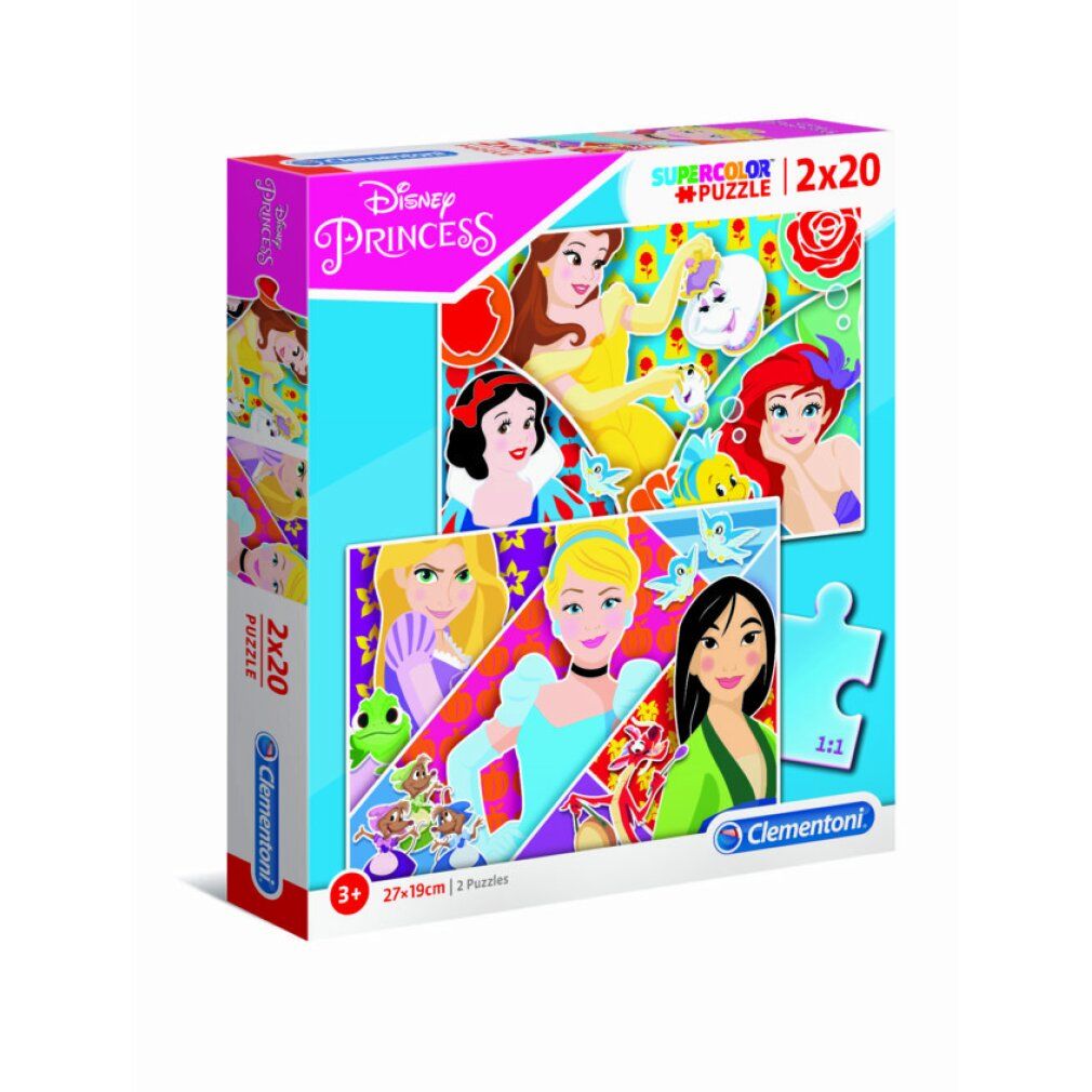 Clementoni 2X20Pcs.Puzzle Disney Princess 24766 X6