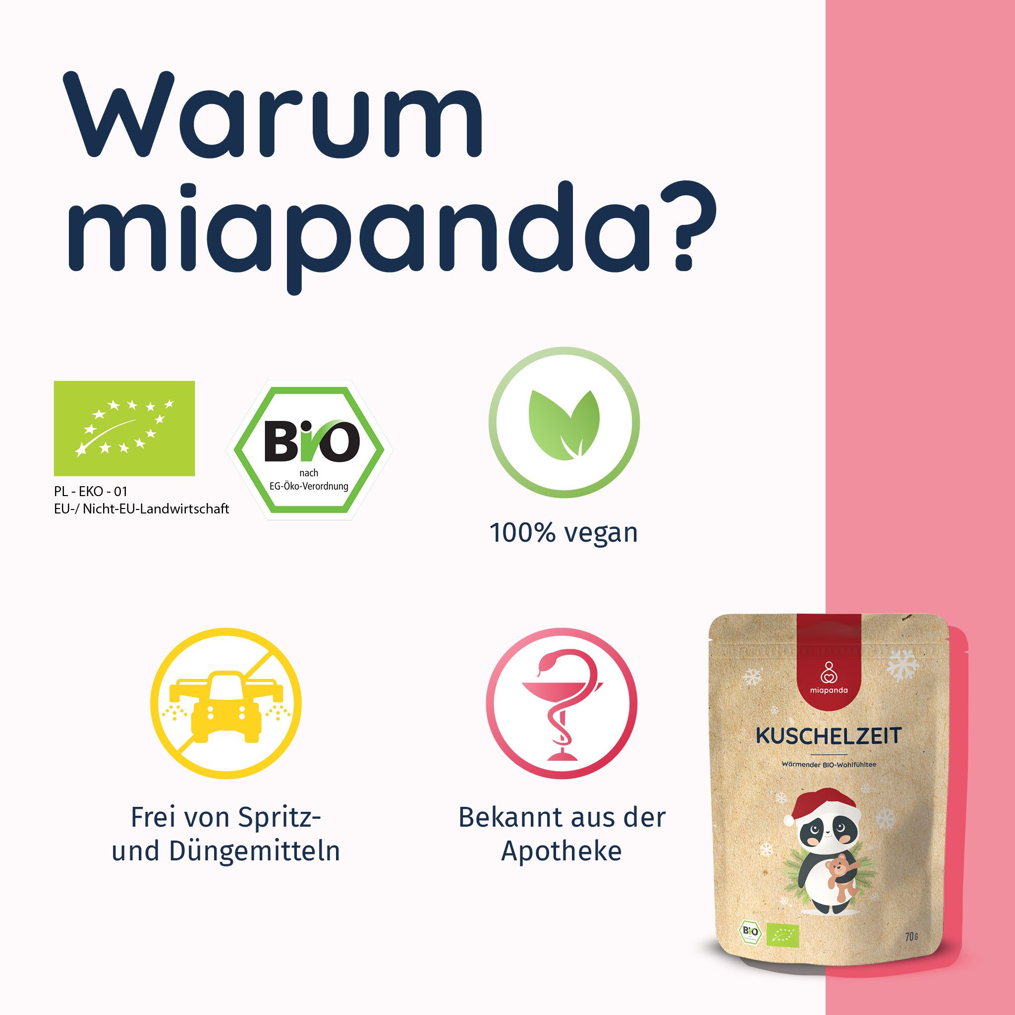 miapanda Kuschelzeit Früchtetee in 100% BIO-Qualität