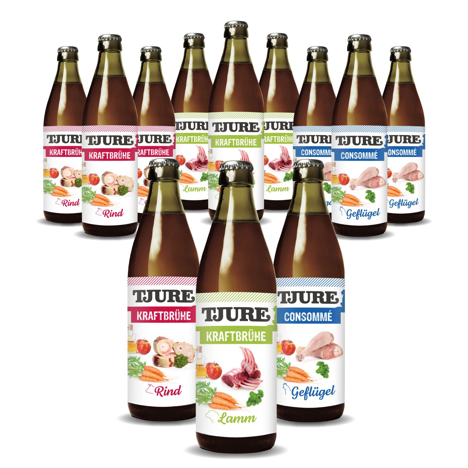 Tjure Hund Kraftbrühe - alle Sorten Aktion 10 + 2 GRATIS