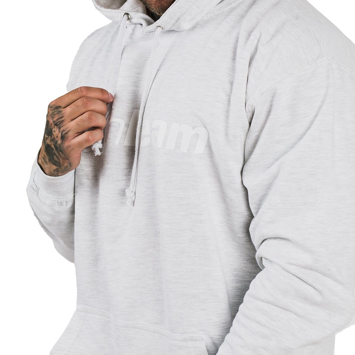 GymBeam Herren Hoodie PRO mit Kapuze und regulärer Passform in Grau
