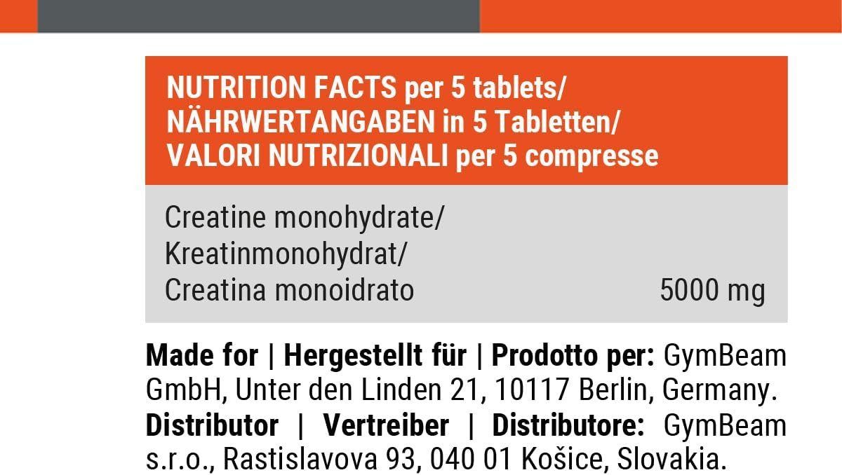 GymBeam Kreatin TABS 1000 mg