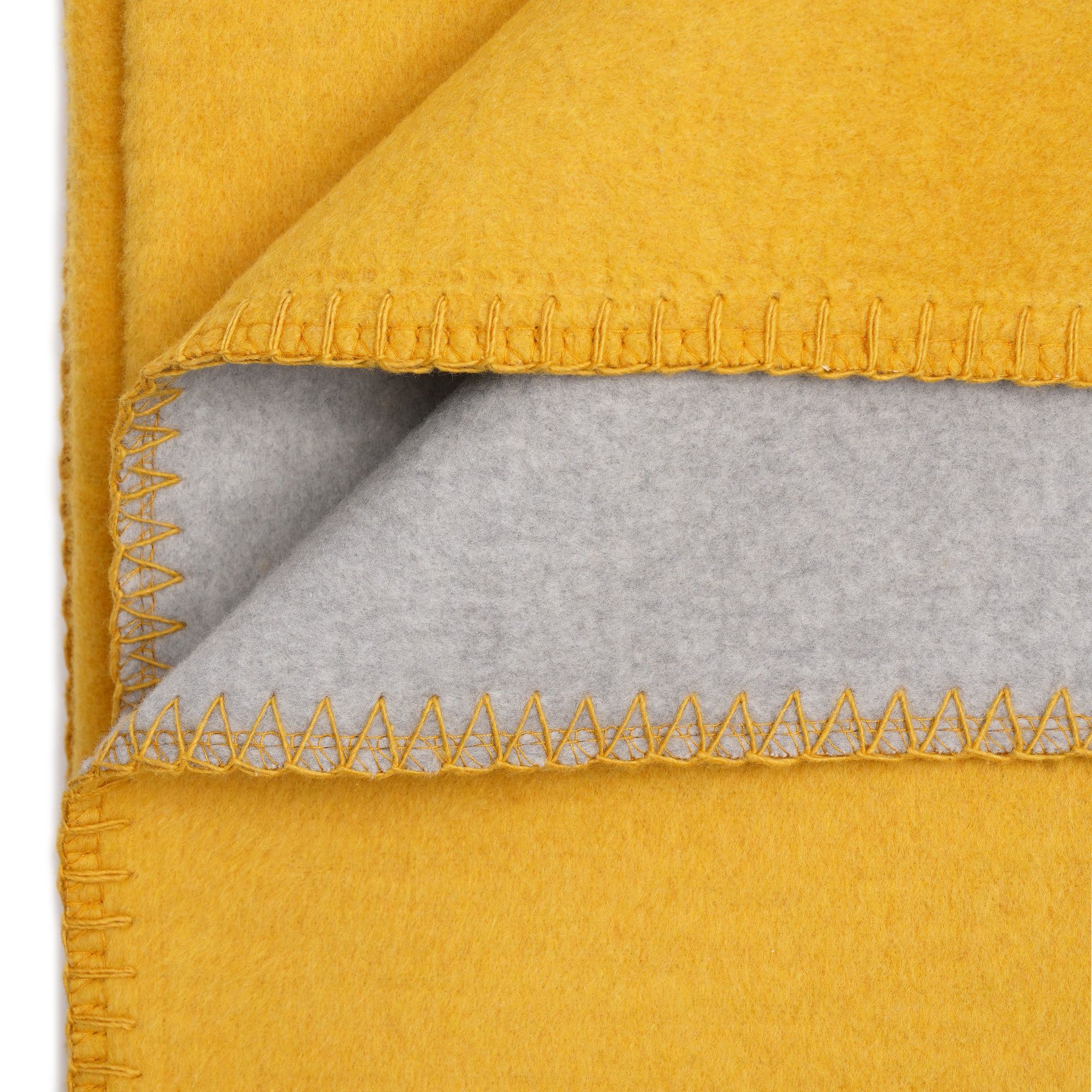 yogabox Yogadecke / Meditationsdecke zweifarbig - 200 x 150 x 1,0 cm - honeygold / grau melange