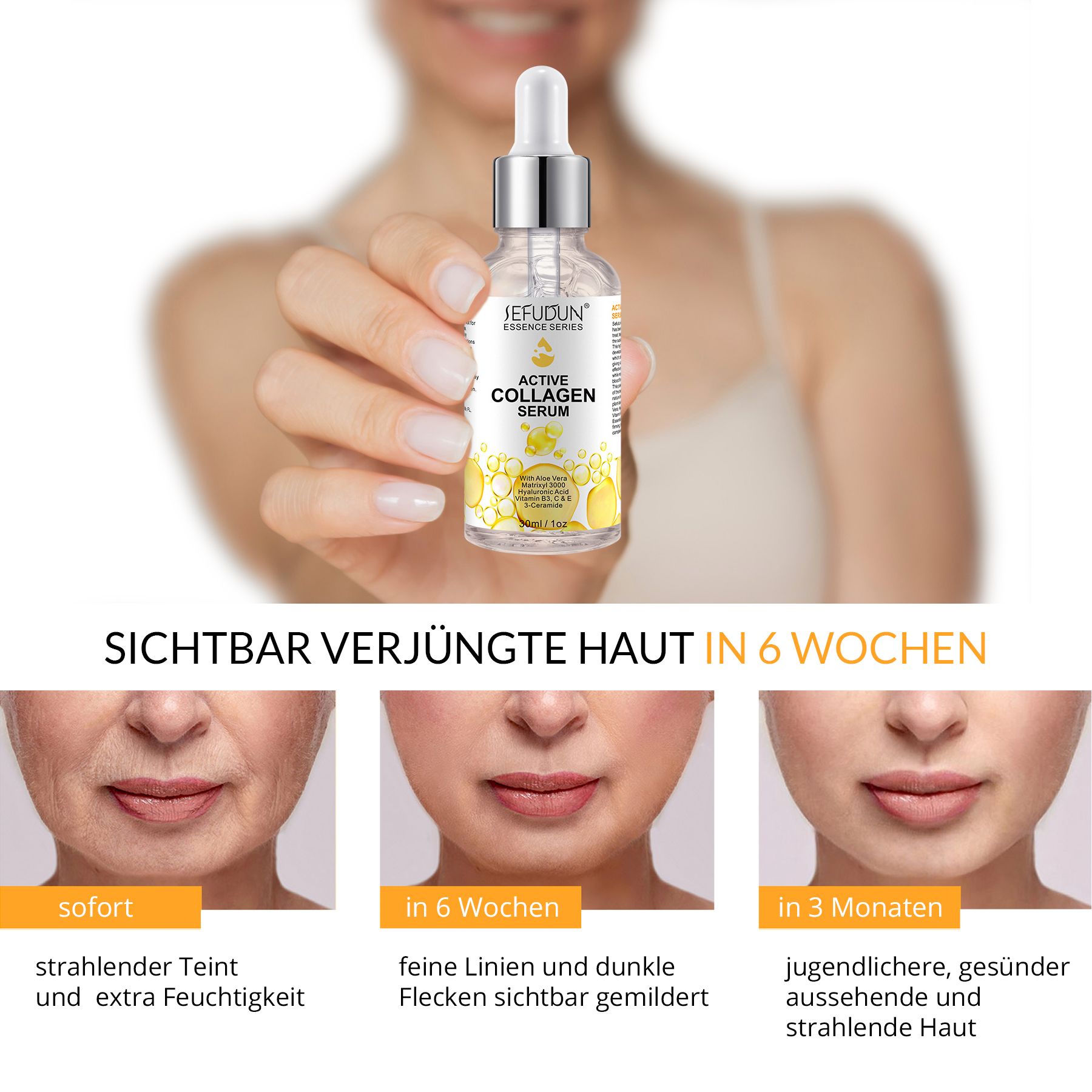 P-Beauty Aktiv Kollagen Serum Anti-Falten für Gesichtspflege