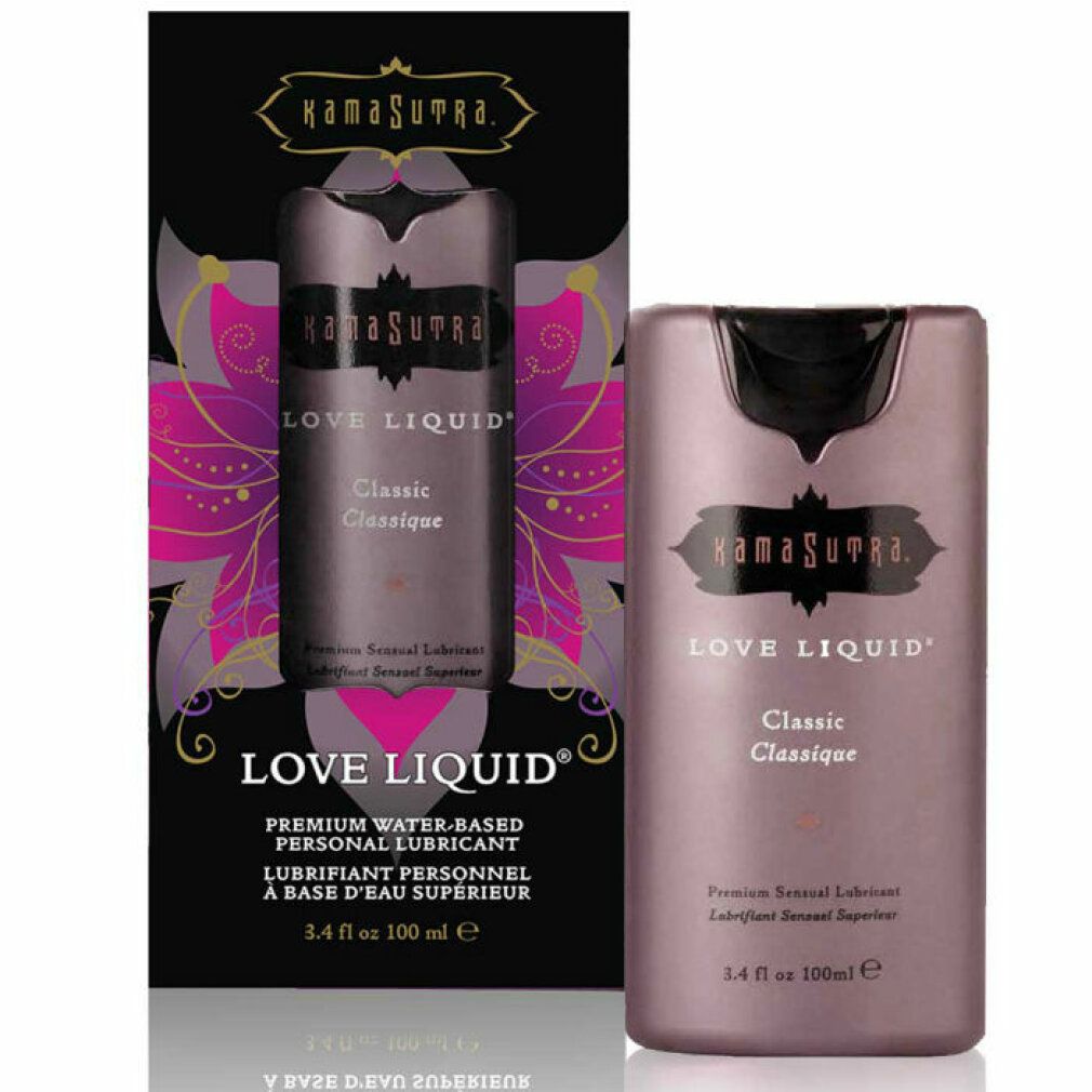 Kama Sutra Love Liquid Classic Flasche und Verpackung. Wasserbasierter Gleitmittel.