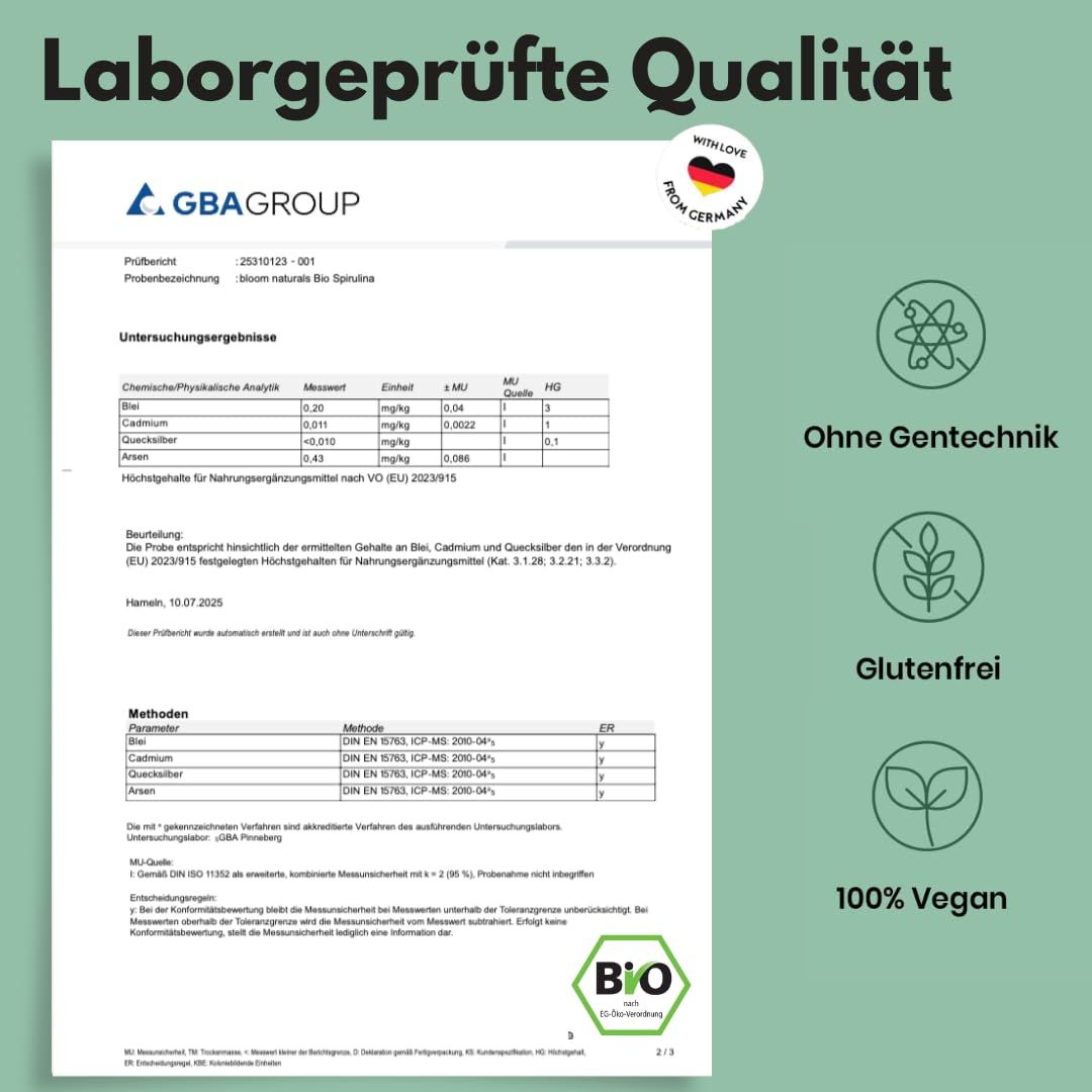 Bloom Naturals Bio Spirulina Presslinge