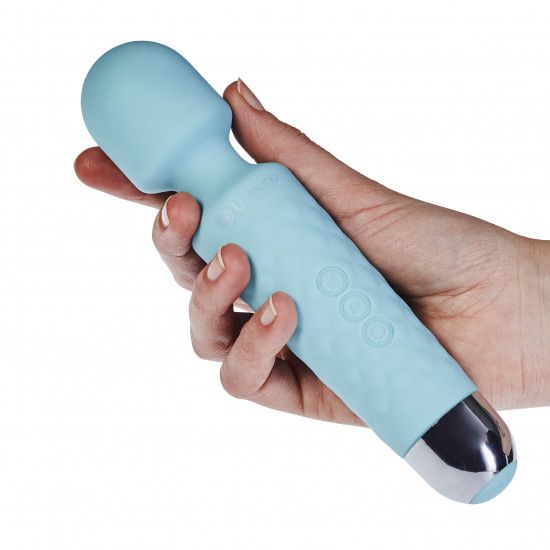 Lumunu Set Massager Kraftprotz (blau) + Massageöl Traumreise