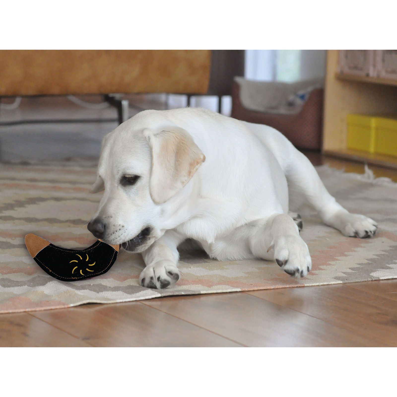 Aumüller Hundespielzeug aus Leder - Boomerang