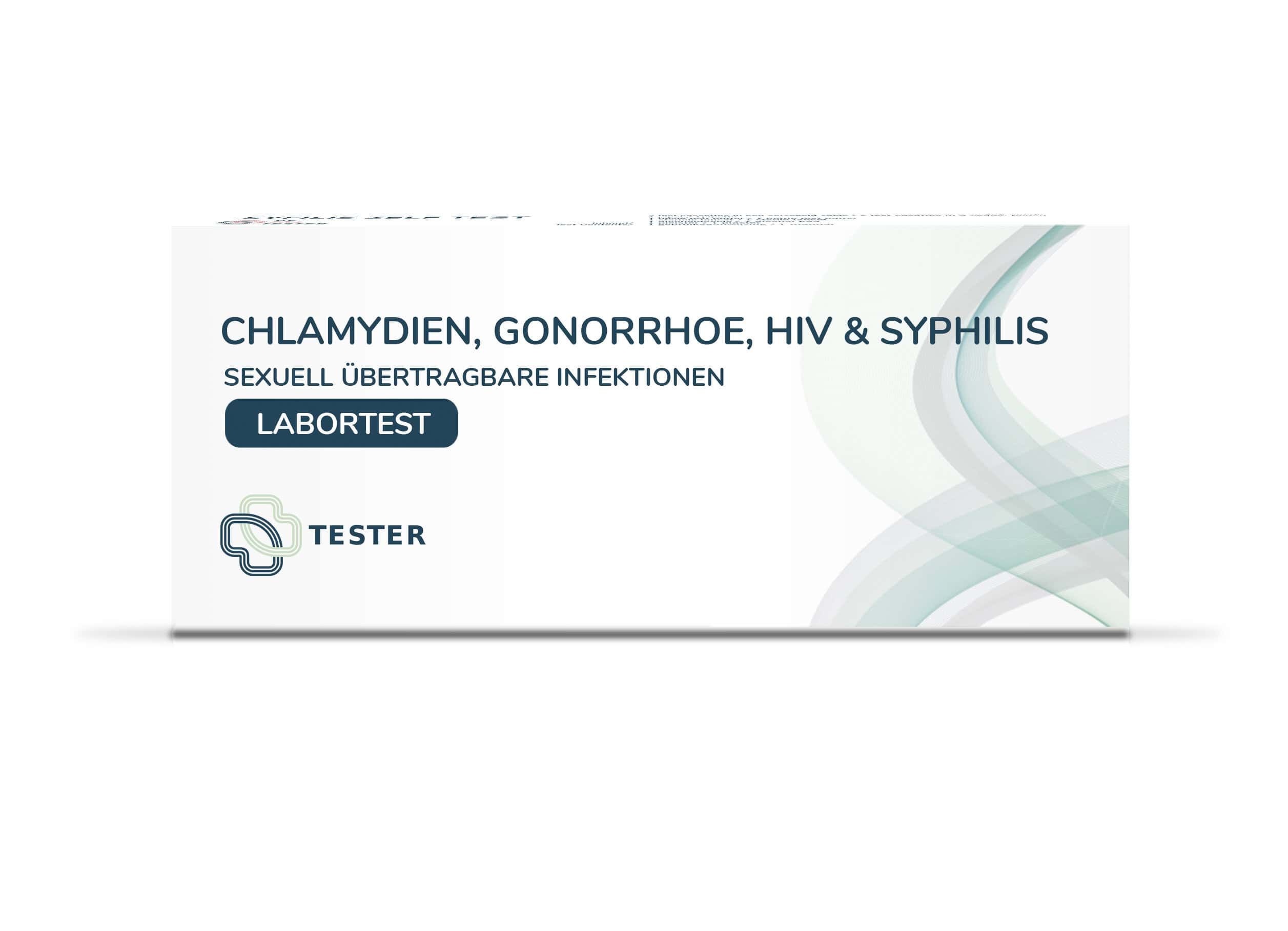 Labor-Test für Chlamydien, Gonorrhoe, HIV & Syphilis. Sexuell übertragbare Infektionen.