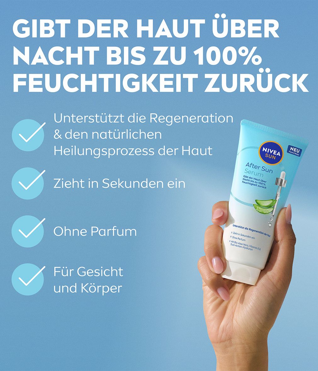 NIVEA Skin Glow & After Sun Serum Routine Set Reinigung & Regeneration