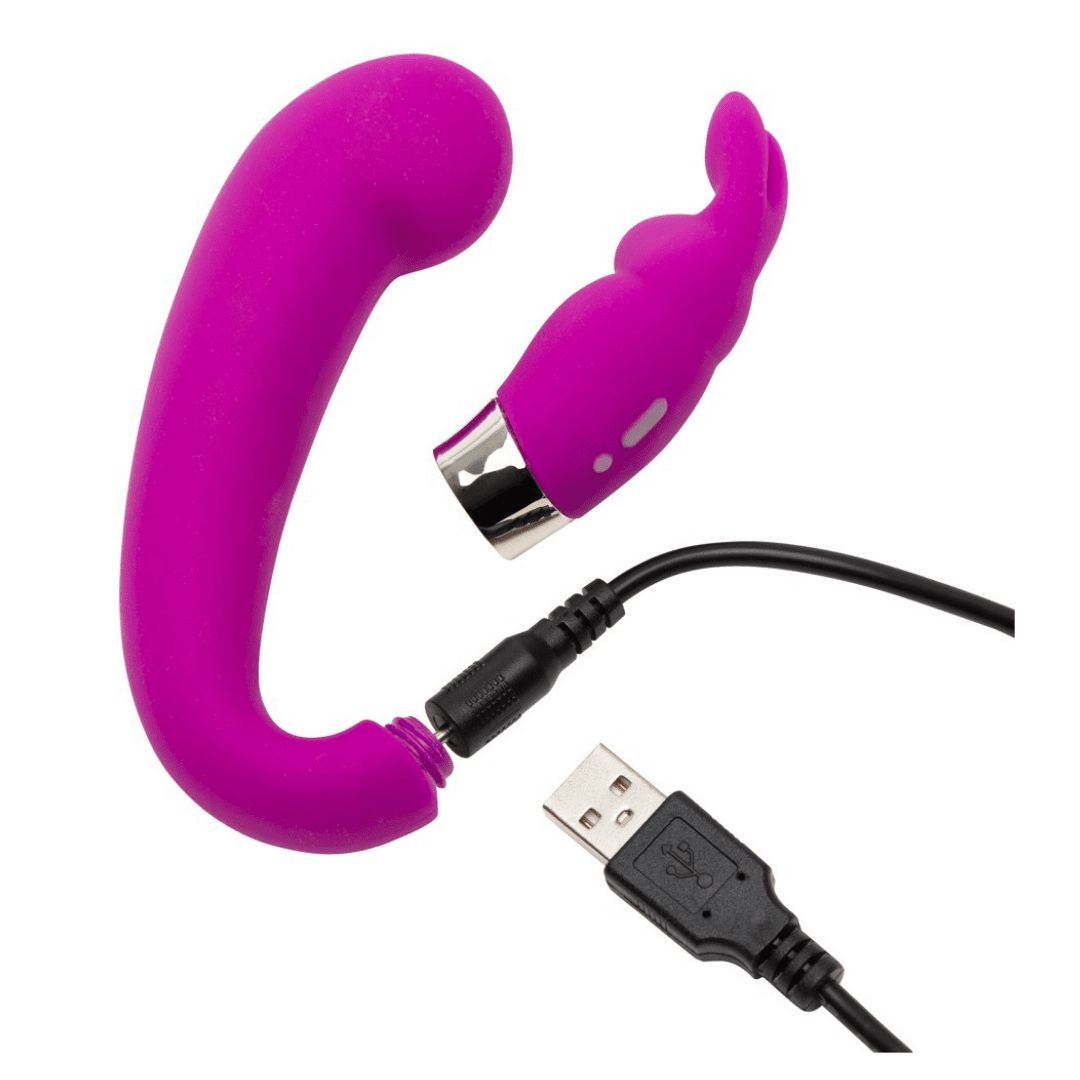 Rabbitvibrator „mini g-spot curve vibe“ | stimuliert G-Punkt und Klitoris, 15 Modi | happyrabbit
