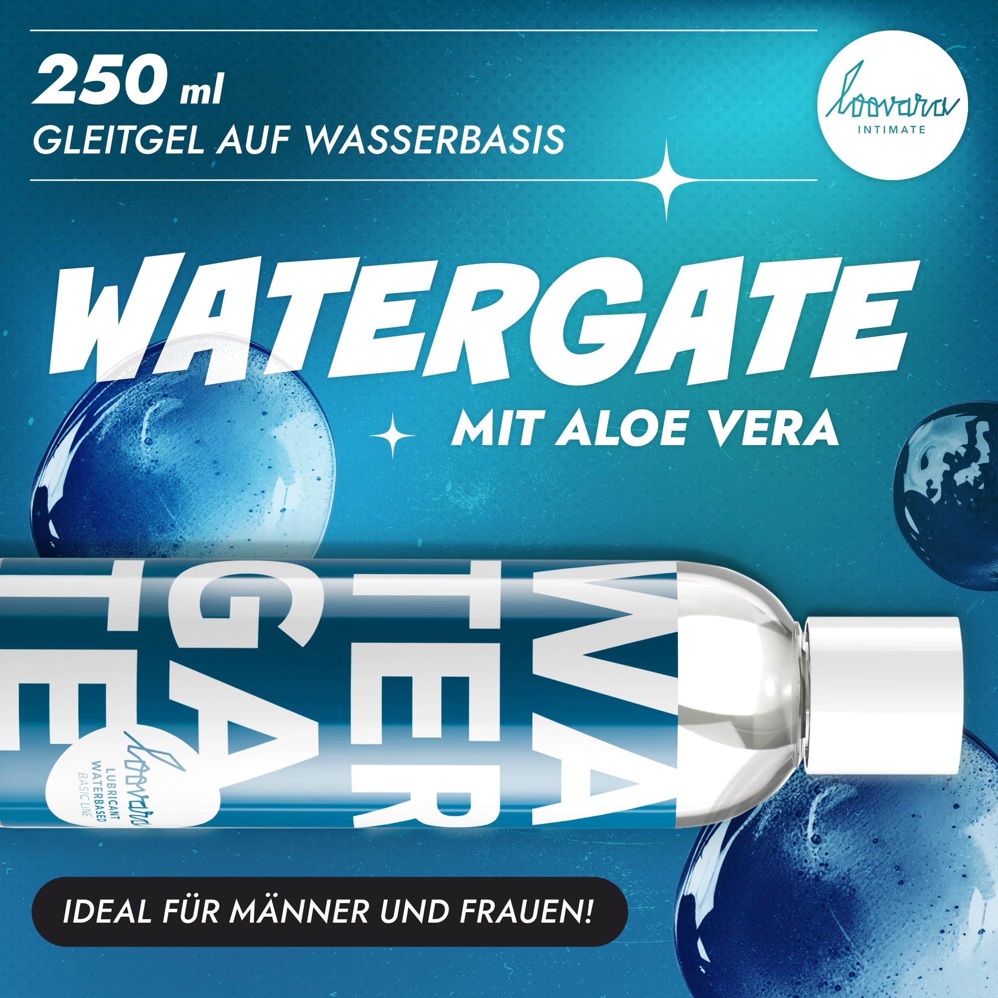 250ml Gleitgel auf Wasserbasis mit Aloe Vera.