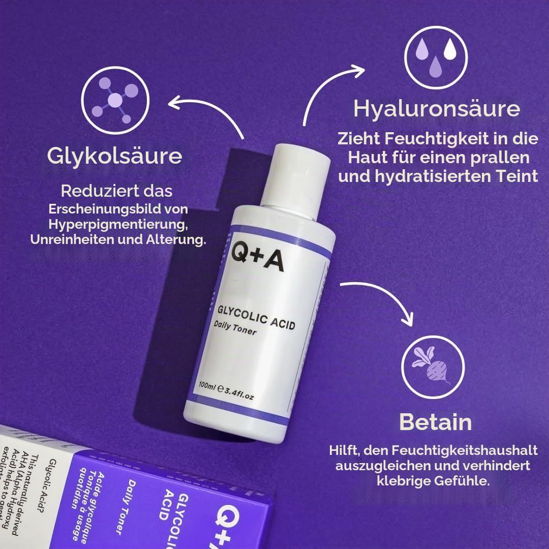 Q+A Glykolsäure-Gesichtswasser