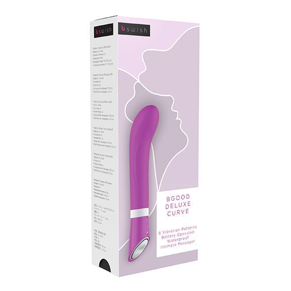 B Swish - Gebogener Ssilikon-Vibrator mit 6 Intensitätsfunktionen