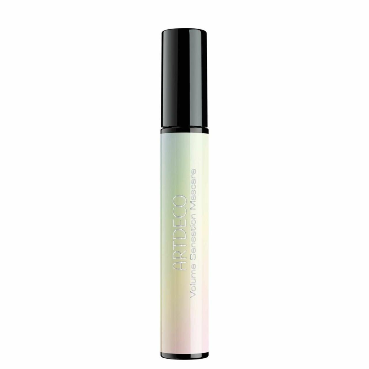Artdeco Volume Sensation Mascara. Zylindrische Tube mit schwarzem Deckel. Aufschrift: Artdeco, Volume Sensation Mascara.