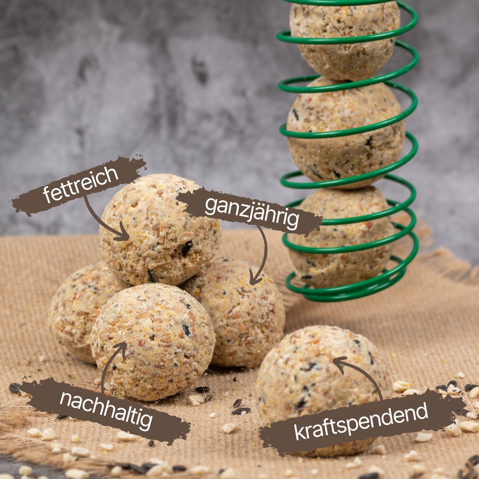 Meisenknödel ohne Netz Vollkorn & Nuss