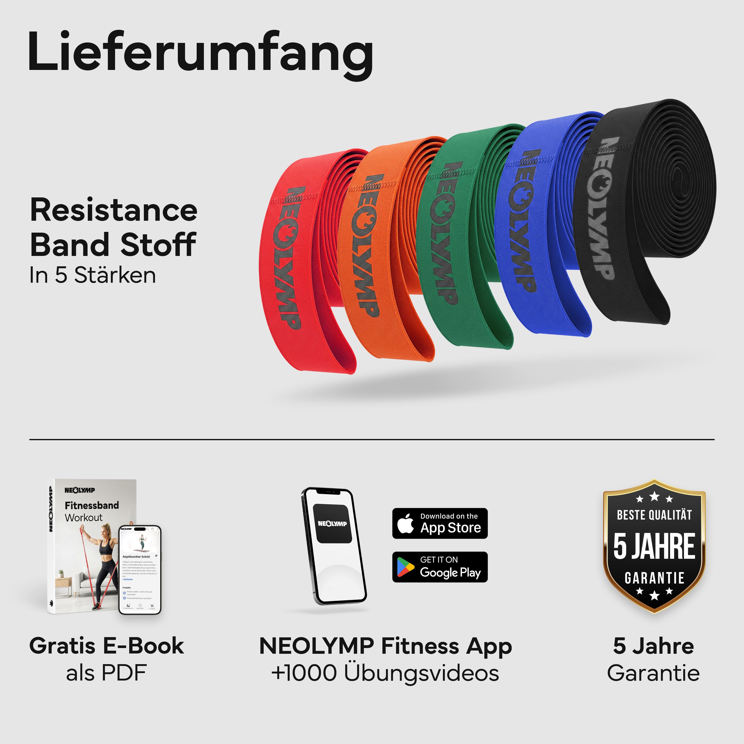 NEOLYMP Fitnessband auf Stoff