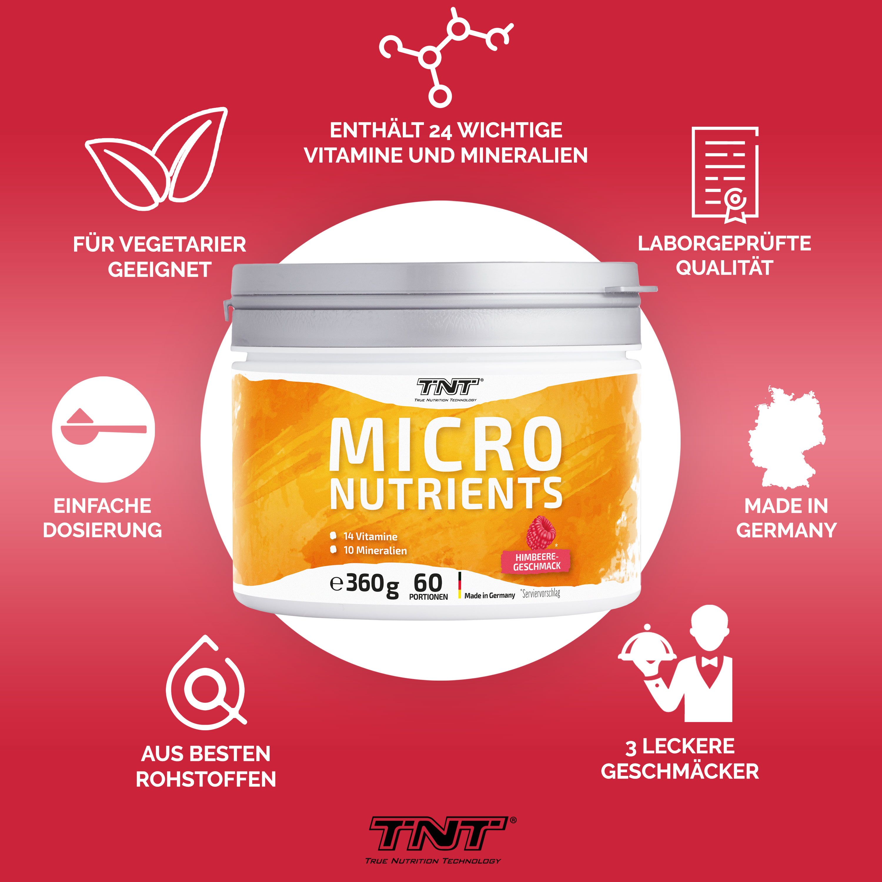 TNT Micronutrients - Komplex aus Vitaminen, Mineralien und Nährstoffen 0,36 kg Pulver