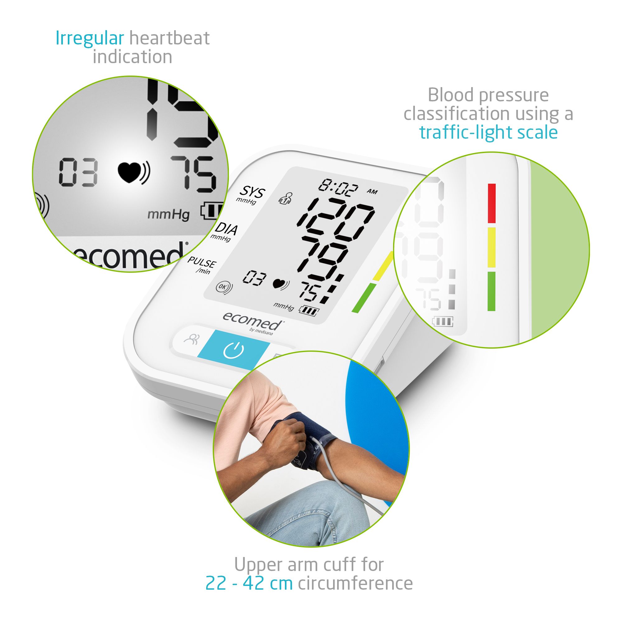 ecomed by medisana BU-95E Oberarm-Blutdruckmessgerät