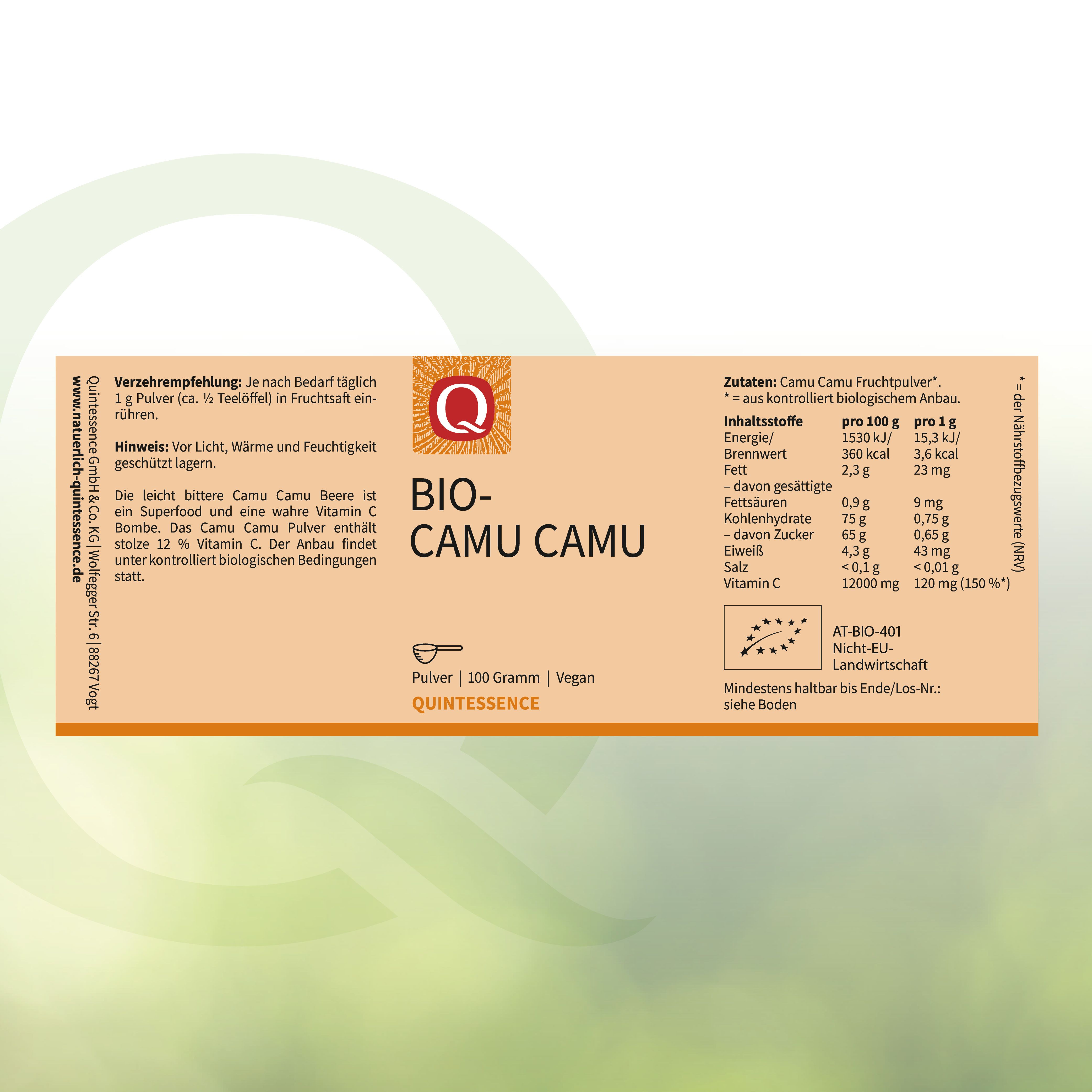 Bio Camu-Camu Pulver in Bioqualität von Quintessence