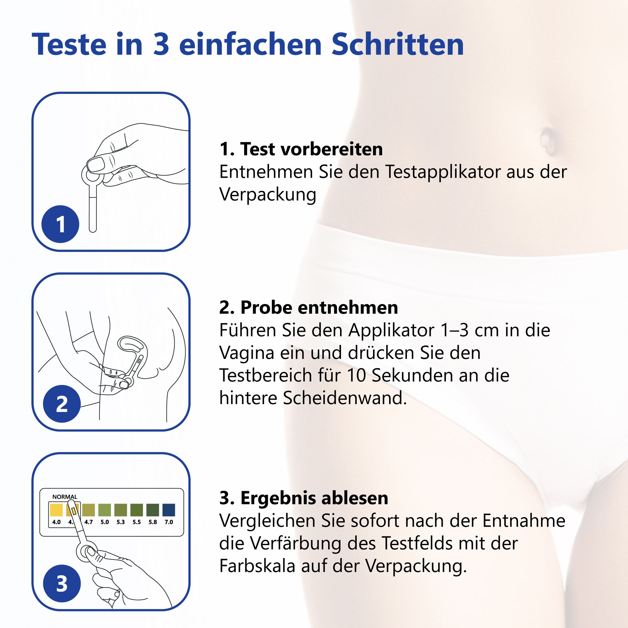 5x LuxmedIQ Vaginaler pH-Test zur Früherkennung bakterieller Infektionen - Bakterielle Vaginose