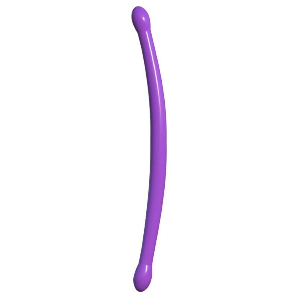 Lila Doppeldildo, gerade und flexibel.