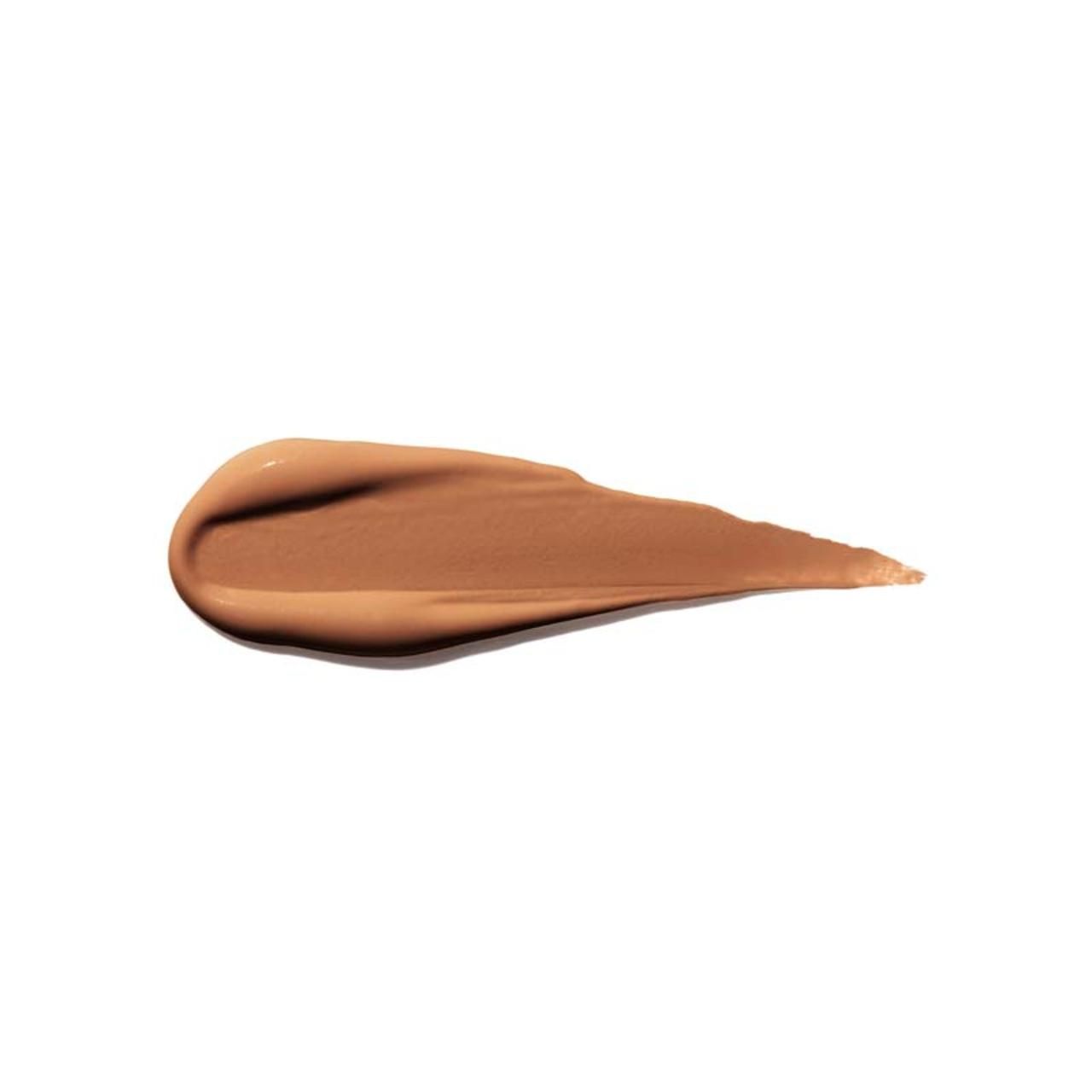 Concealer-Strich in Hautfarbe. Auf hellem Hintergrund. Form eines Tropfens.