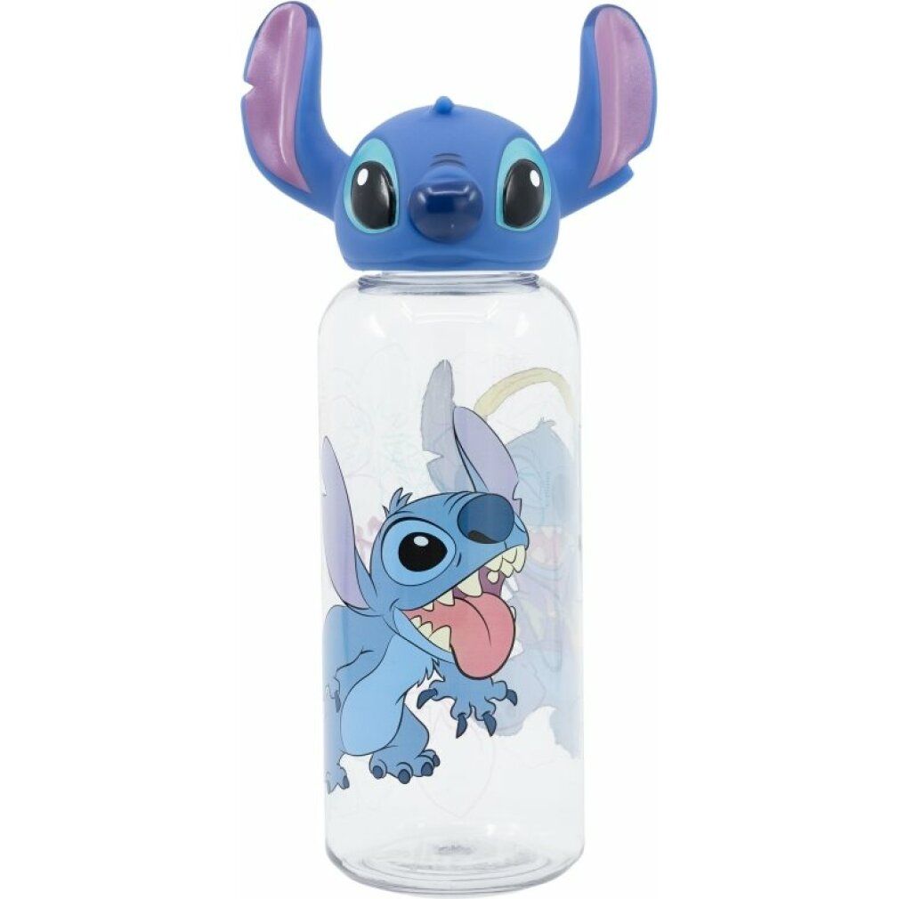 Flasche mit 3D-Figur Stitch und Palmen