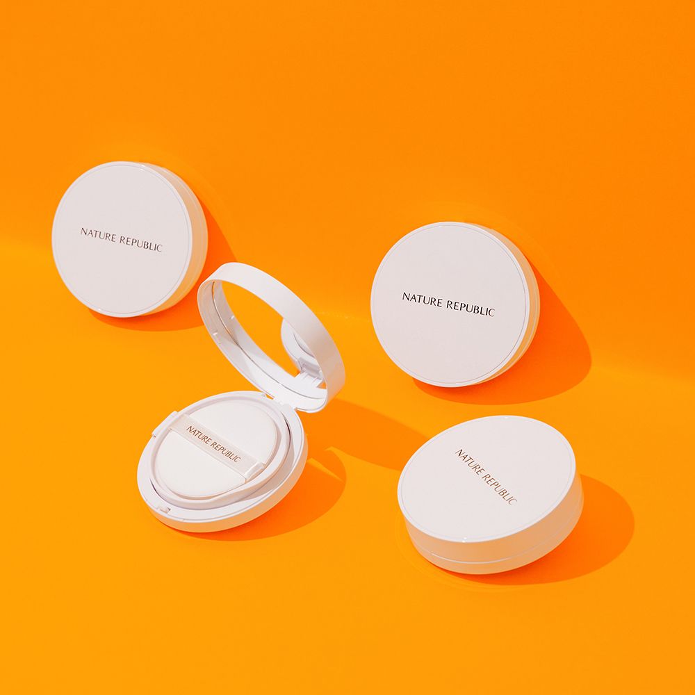 NATURE REPUBLIC Green Derma Mild Cica Serum Cover Cushion SPF50+ PA+++ 02 Natural Beige