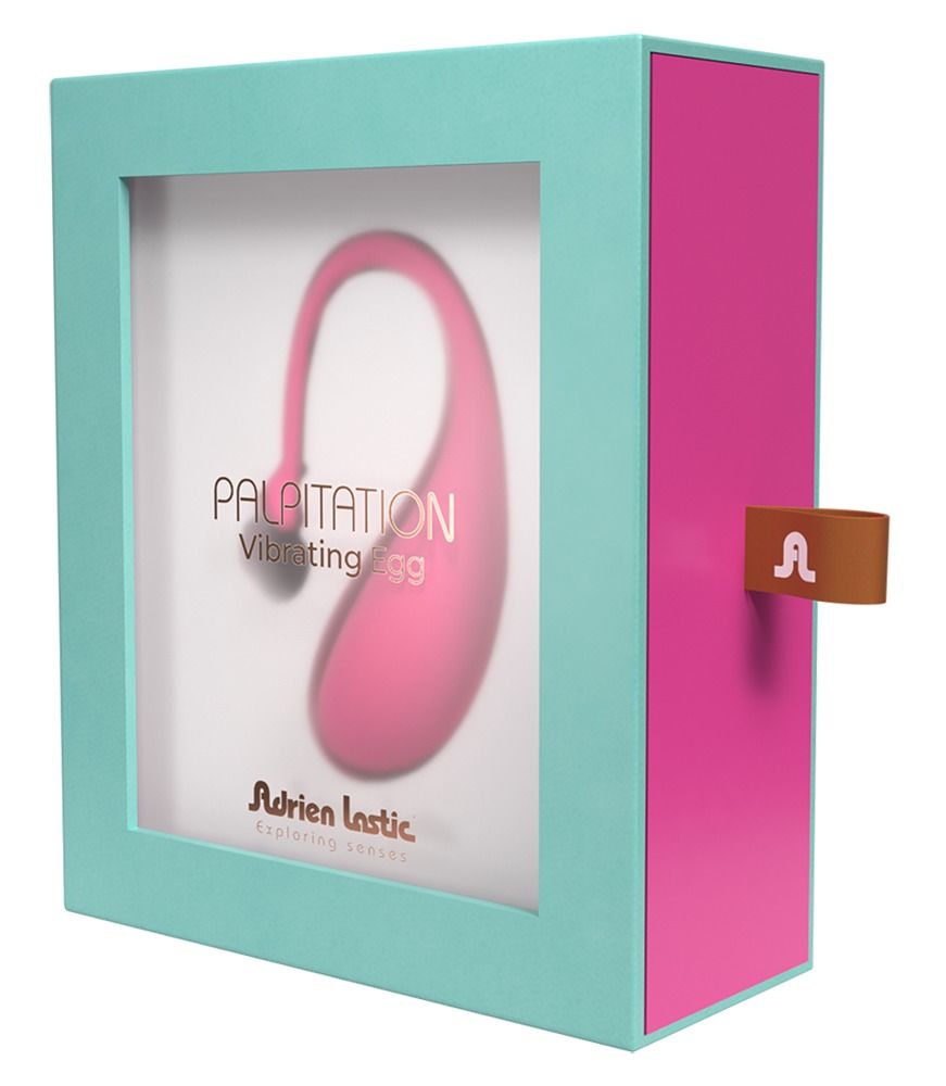 Verpackung mit einem rosa Vibrations-Ei, Marke Adrien Lastic.