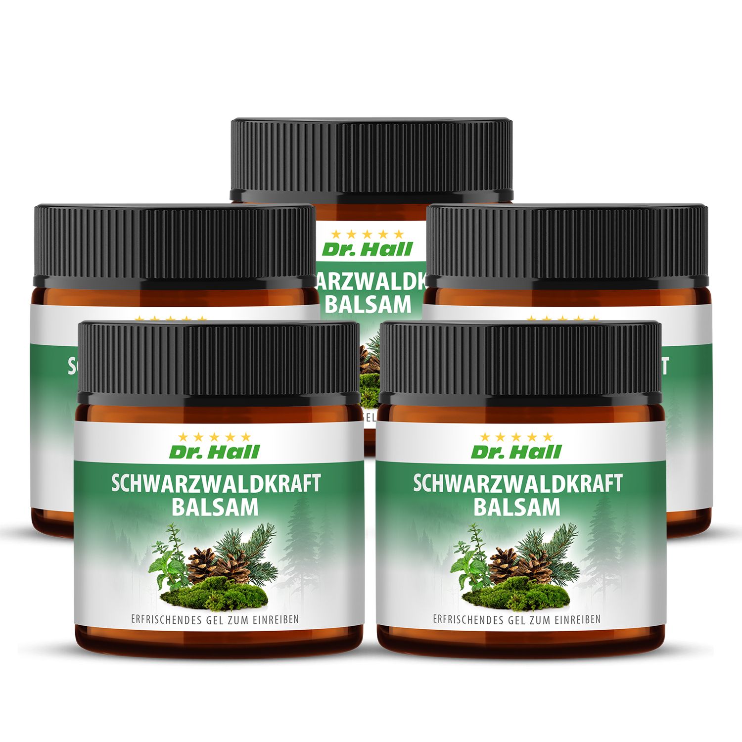 Dr. Hall Schwarzwald-Kraftbalsam, 5er Pack