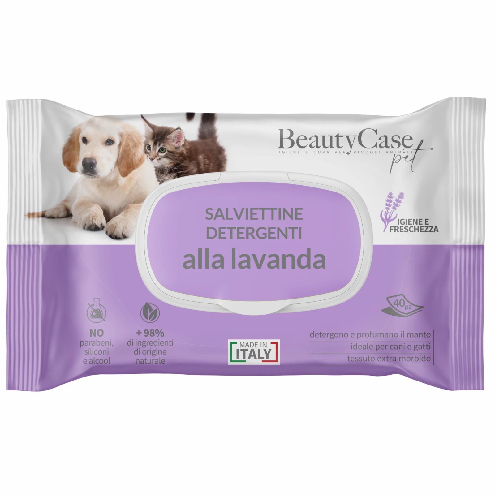 Salviette Detergenti Animali alla Lavanda Fiorita
