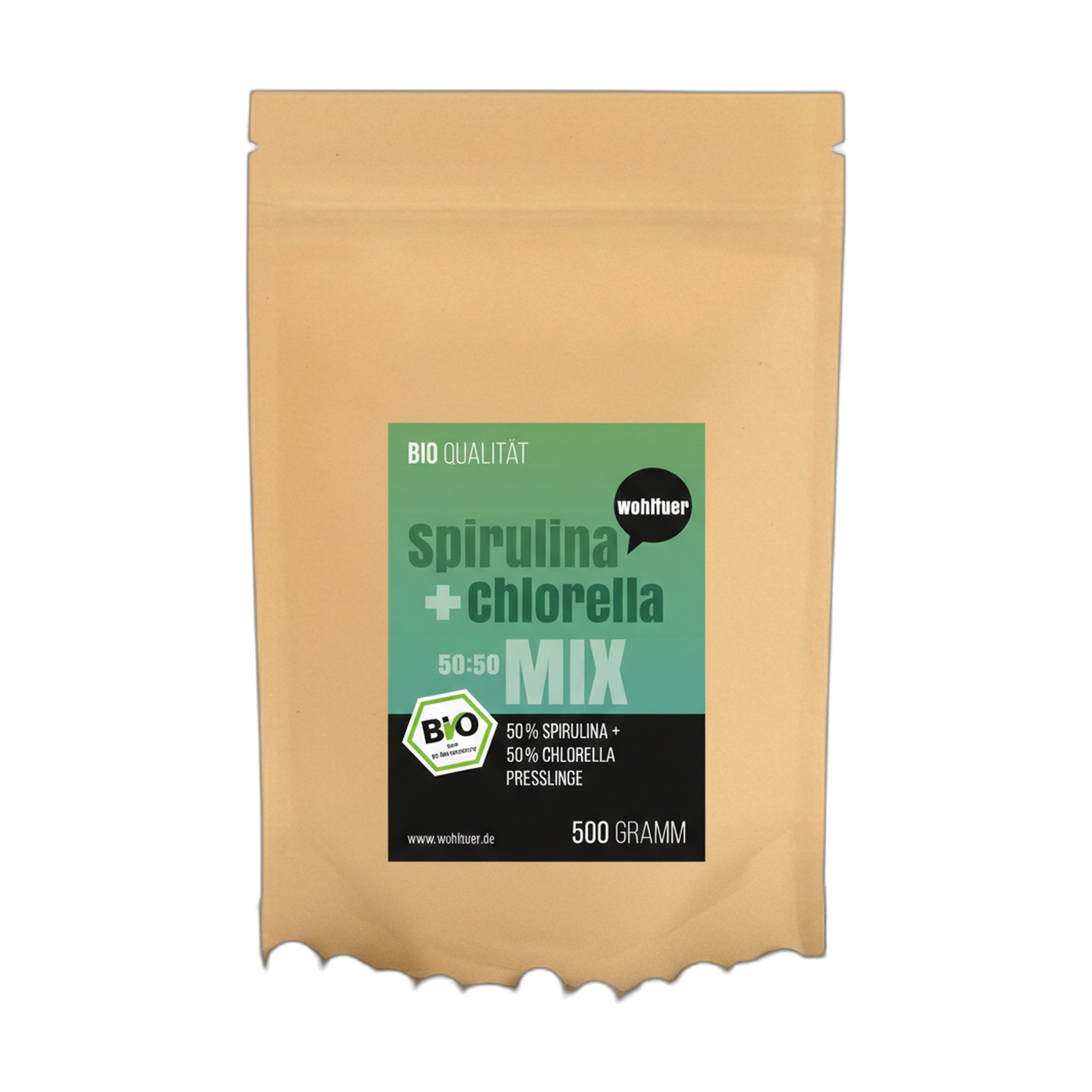 Wohltuer Spirulina + Chlorella Bio Algen Mix Tabletten 500 g